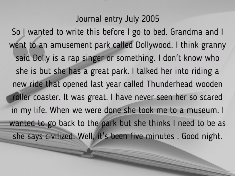 Journal Entry – July&nbsp;2005